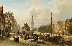 Elias Pieter van Bommel - An der Keizersgracht in Amsterdam, 59682-1, Van Ham Kunstauktionen