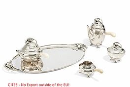 Georg Jensen - Kaffee- und Teeservice Blossom, 82089-1, Van Ham Kunstauktionen