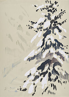 Siegward Sprotte - Ohne Titel Tanne im Schnee, 70362-20, Van Ham Kunstauktionen