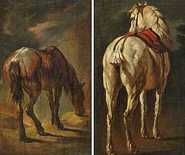 Franzoesischer Meister - Zwei Gemaelde mit Pferdestudien, 59413-8, Van Ham Kunstauktionen