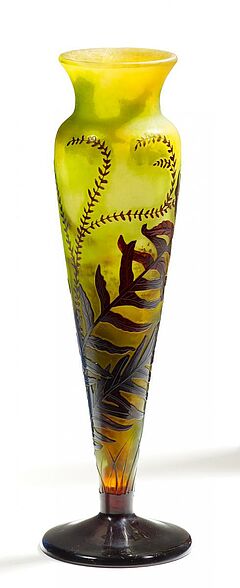 Emile Galle - Balustervase mit Farndekor, 57367-2, Van Ham Kunstauktionen