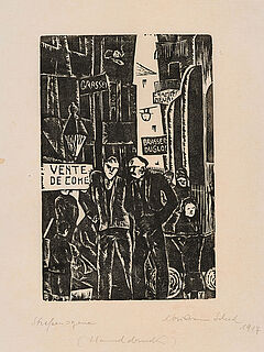 Christian Schad - Strassenszene Vente de coke, 75500-50, Van Ham Kunstauktionen