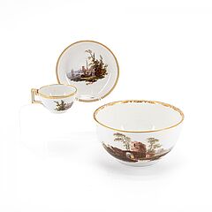 Meissen - Schuessel Tasse und Untertasse mit Flusslandschaften, 76950-1, Van Ham Kunstauktionen