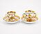 Meissen - Zwei Koppchen mit Untertassen amp zwei Becher mit Untertassen mit ueberdekorierten Goldchinesen, 76821-58, Van Ham Kunstauktionen