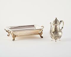 Mokkakanne Stil Rokoko und Servierschale, 80784-22, Van Ham Kunstauktionen