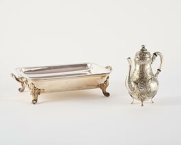 Mokkakanne Stil Rokoko und Servierschale, 80784-22, Van Ham Kunstauktionen