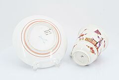 Meissen - Tasse und Untertasse mit Faecherchinesen, 73258-5, Van Ham Kunstauktionen