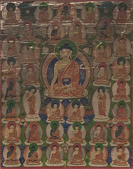 Thangka mit Shakyamuni und den 35 Bekenntnisbuddha, 65026-3, Van Ham Kunstauktionen