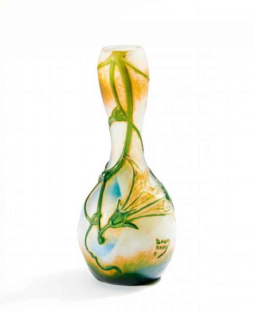 Daum Freres - Vase mit Trichterwinde, 53604-2, Van Ham Kunstauktionen