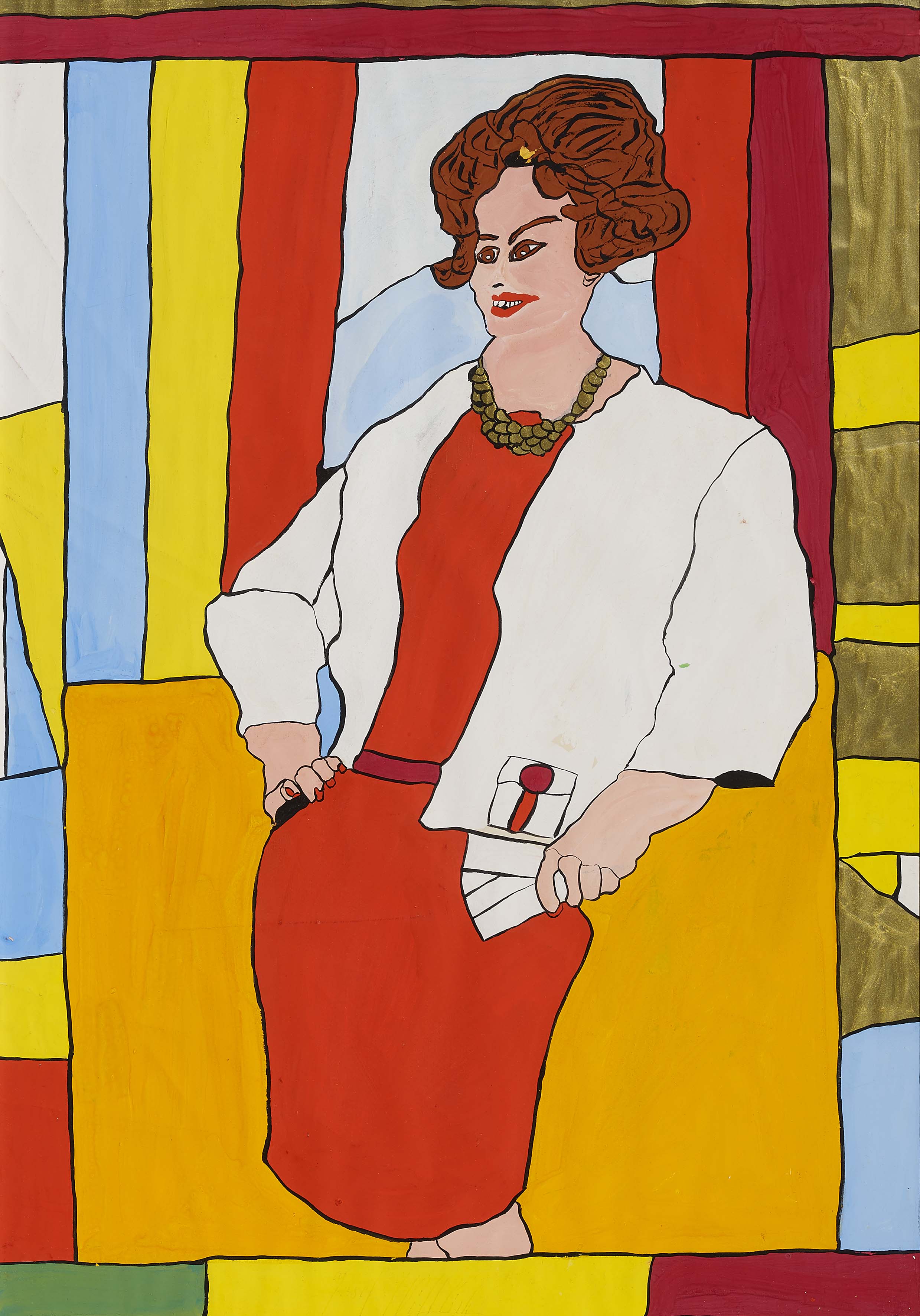 Josef Wittlich - Frau in Rot, 58321-1, Van Ham Kunstauktionen