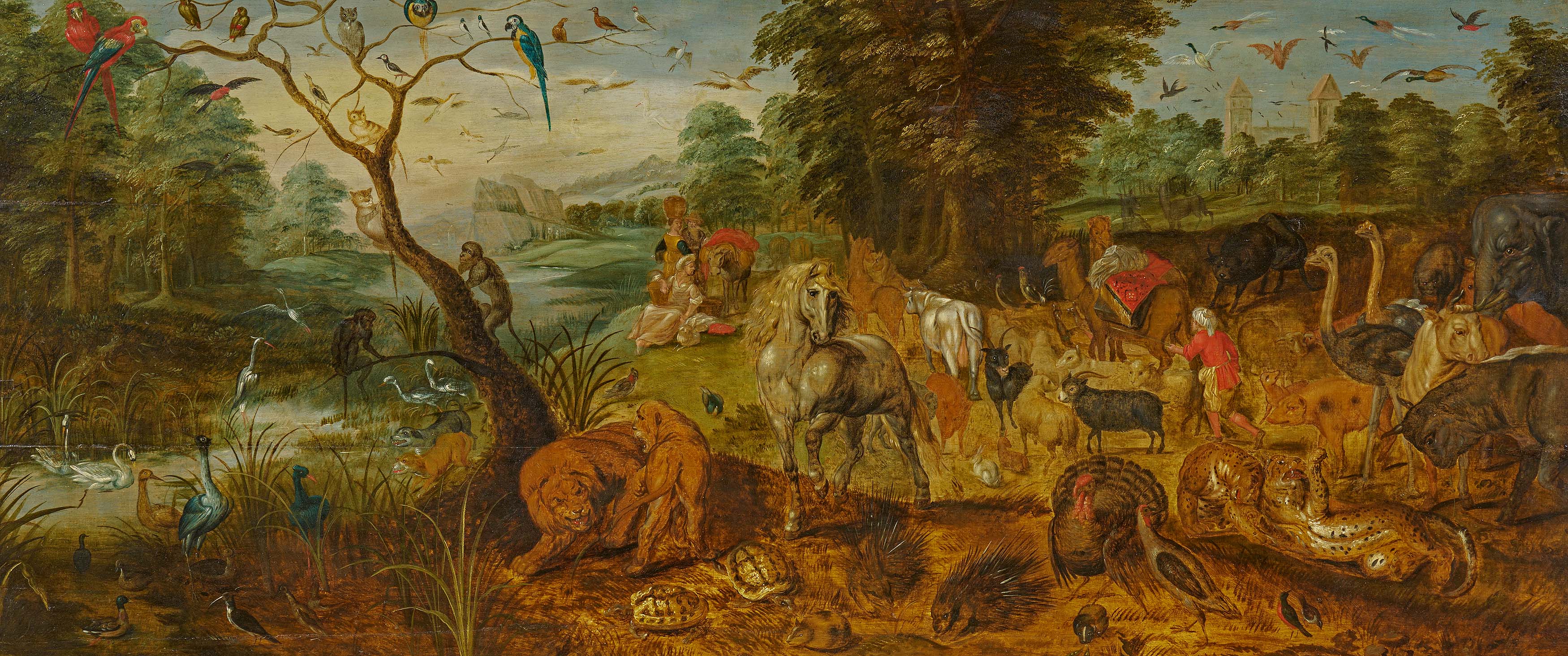 Jan dJ Brueghel - Paradieslandschaft mit Einzug der Tiere in die Arche Noah, 73206-1, Van Ham Kunstauktionen